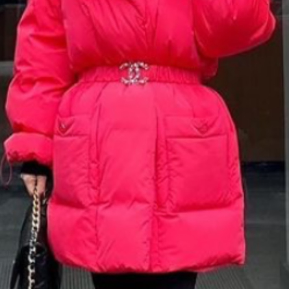 CHANEL Coat PUFFER JACKET Red Size 34, XS, 0-2 New tag/receipt SOLD - Picture 6 of 16